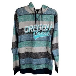 Burnside Striped Long Sleeves Hooded Outdoor Hooded Sweater Size Small